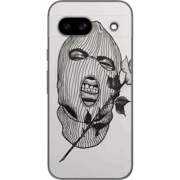 Google Pixel 8a Genomskinligt Skal Ski Mask Ros Streetwear Design Grafiskt Motiv Spänning Urban Stil Street Art Maskerad Symbol