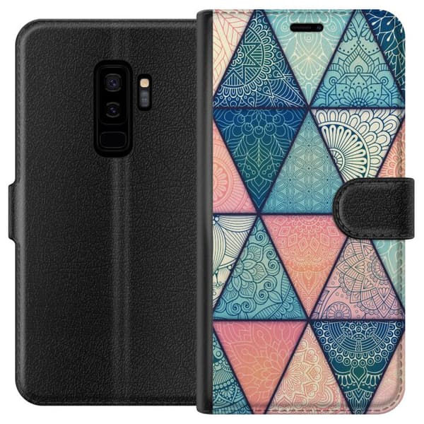 Kompatibelt Plånboksfodral till Samsung Galaxy S9+ Mandala triangles