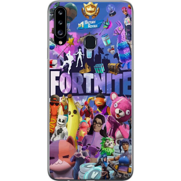 Samsung Galaxy A20s Gennemsigtig cover Fortnite Karakterer Spilmotiver Ikon Gaming Design Populær Kamp Royale Børne Spilkarakterer Motiv