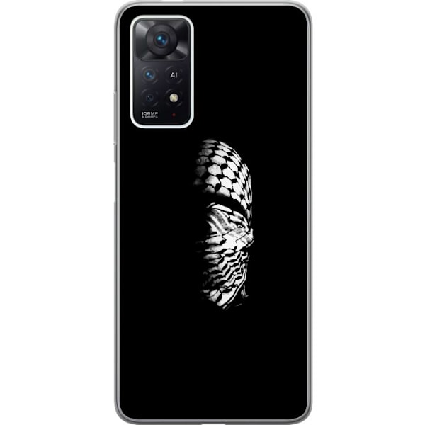 Xiaomi Redmi Note 11 Pro Genomskinligt Skal Keffiyeh-mönster – klassisk svartvit palestinasjal med kulturell tyngd