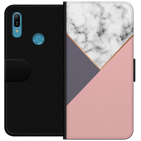 Huawei Y6 (2019) Tegnebogsetui Marmor Skæring