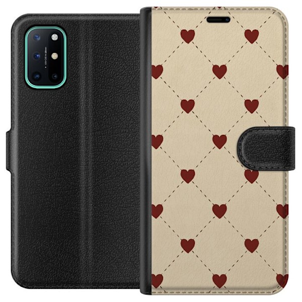 OnePlus 8T Tegnebogsetui Hjertegitter