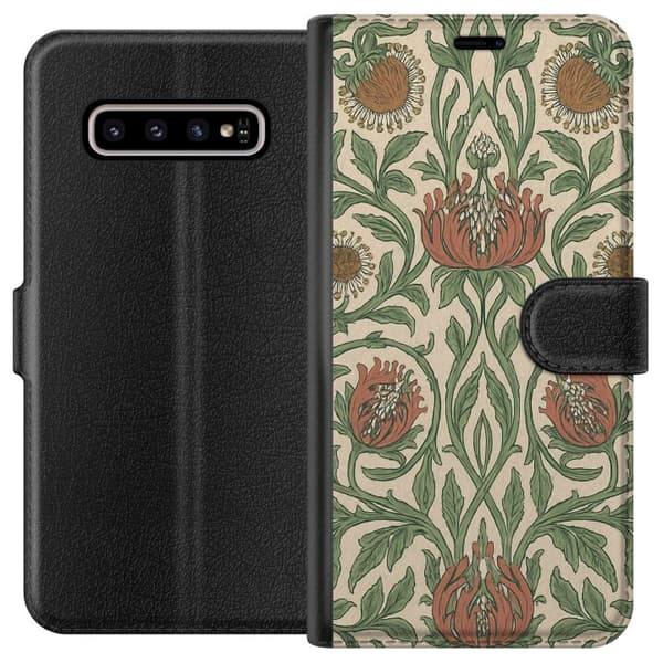 Kompatibelt Lommeboketui til Samsung Galaxy S10+ Bladedetaljer