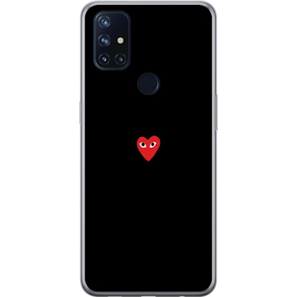 OnePlus Nord N10 5G Läpinäkyvä kuori Sydän