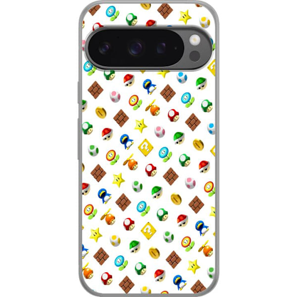 Google Pixel 9 Pro XL Läpinäkyvä kuori Super Mario Bros