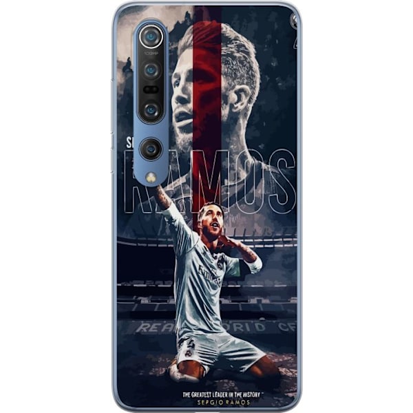 Xiaomi Mi 10 Pro 5G Gennemsigtig cover Ramos Fodboldlegende Motiv Spiller Real Madrid Spanien Tilbage Ikonisk Navn Fodboldstjerne Sport