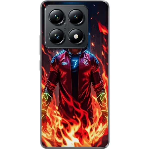 Xiaomi 14T Gjennomsiktig deksel Ronaldo Inferno - fotballhelt