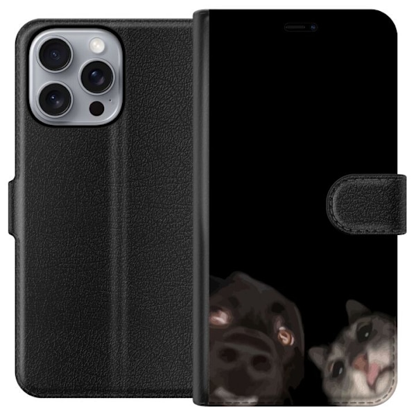 Apple iPhone 16 Pro Max Tegnebogsetui hund og kat