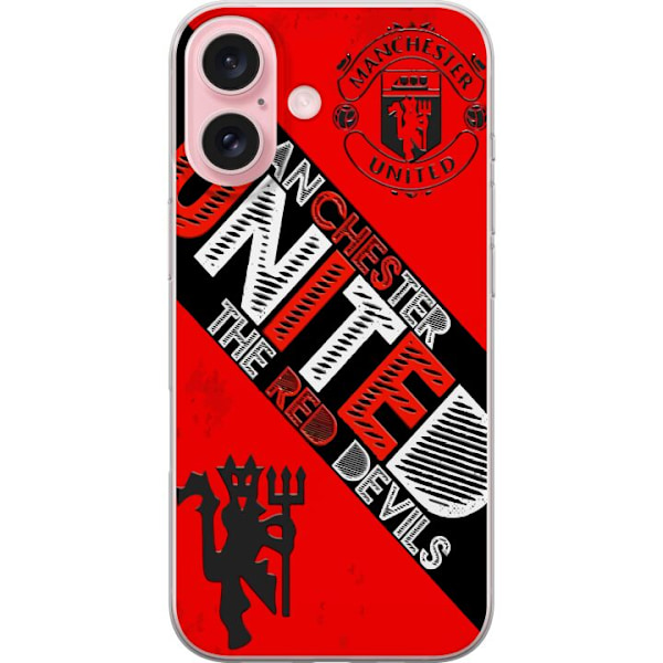 Apple iPhone 16 Läpinäkyvä kuori Manchester United FC