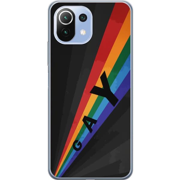 Kompatibel Mobilcover til Xiaomi Mi 11 Lite Gay regnbåge sort