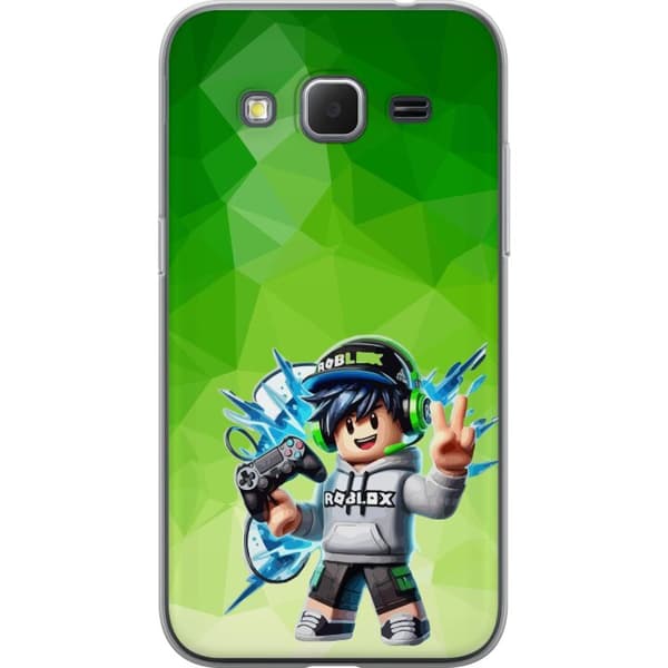 Kompatibelt Mobildeksel til Samsung Galaxy Core Prime Spelande avatarfigur grønn