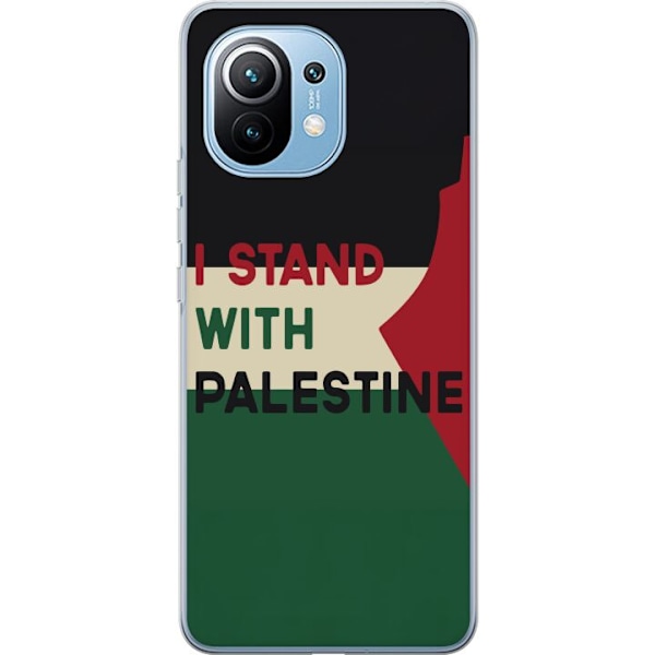 Xiaomi Mi 11 Genomskinligt Skal Stand with Palestine – solid