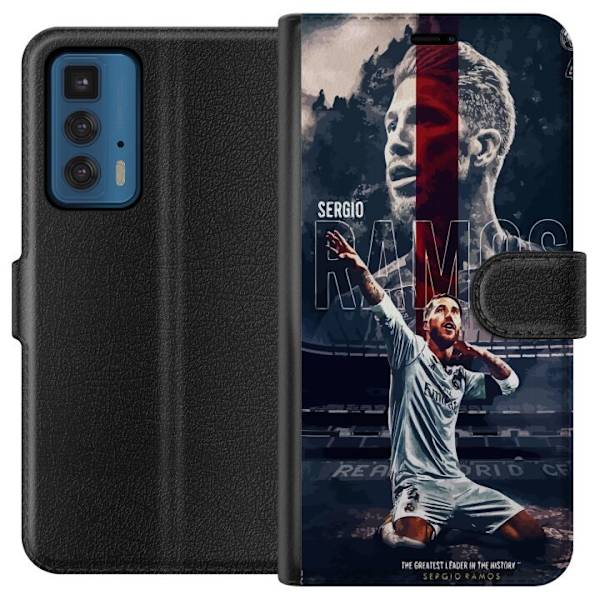 Motorola Edge 20 Pro Plånboksfodral Ramos Fotboll Legend Motiv Spelare Real Madrid Spanien Back Ikoniskt Namn Fotbollsstjärna Sport