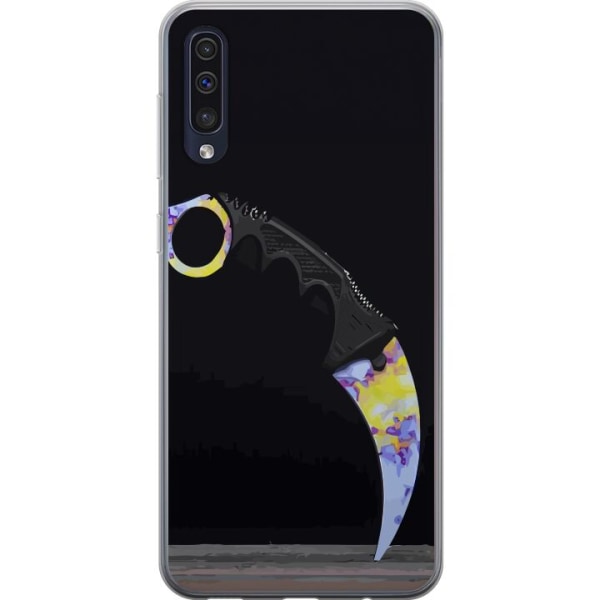Samsung Galaxy A50 Läpinäkyvä kuori Karambit / Butterfly /