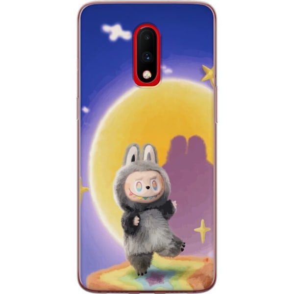 OnePlus 7 Läpinäkyvä kuori Labubu Neon Pop - Neonväri pop-taiteen hirviö