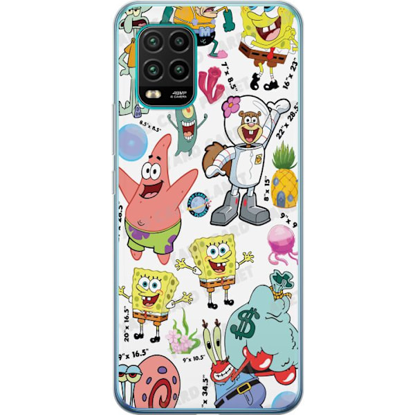 Xiaomi Mi 10 Lite 5G Genomskinligt Skal SpongeBob SquarePants