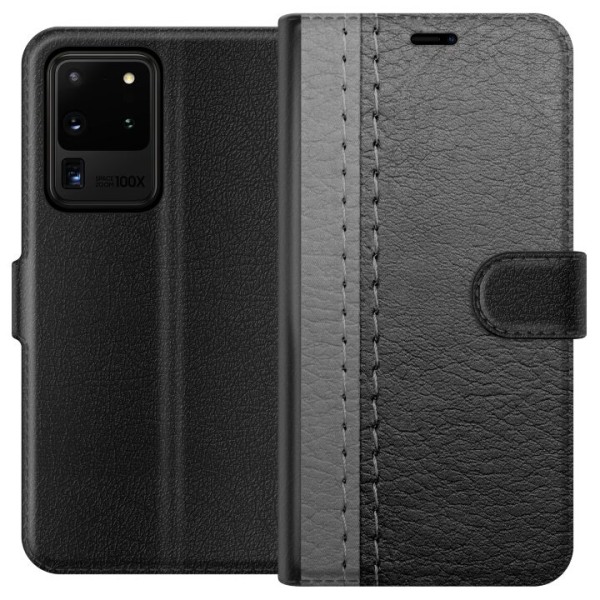 Samsung Galaxy S20 Ultra Plånboksfodral Black & Grey Leather