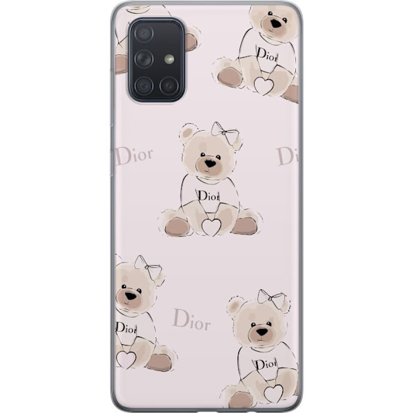 Samsung Galaxy A71 Läpinäkyvä kuori Teddy Dior Vibes - ylel