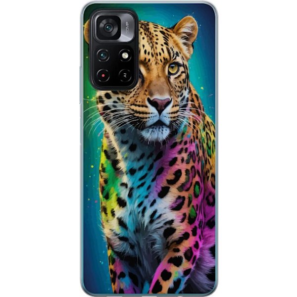 Xiaomi Poco M4 Pro 5G Gennemsigtig cover Leopard