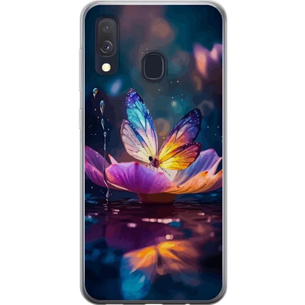 Samsung Galaxy A40 Gjennomsiktig deksel Butterfly