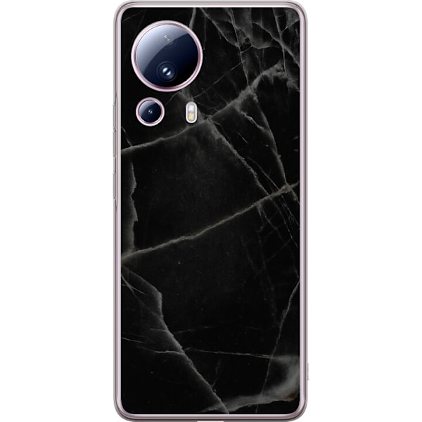 Xiaomi 13 Lite Läpinäkyvä kuori Musta marmori