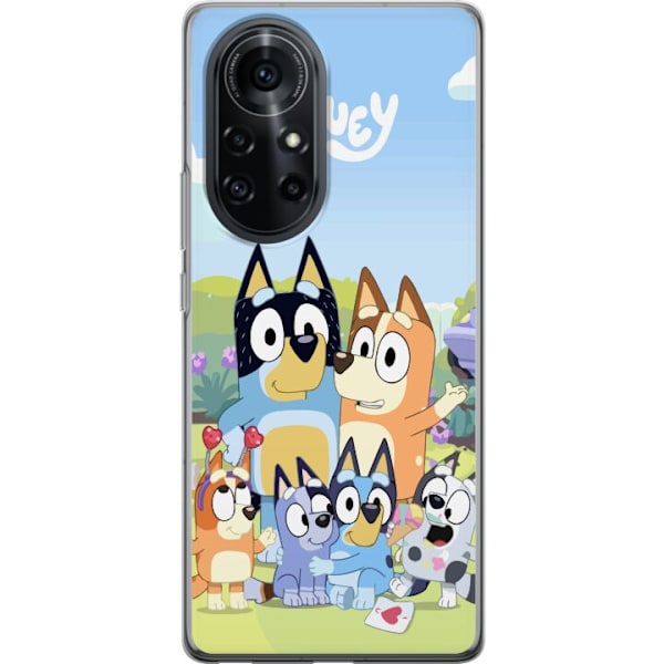 Huawei nova 8 Pro Läpinäkyvä kuori Bluey puhelinkotelo koko perheen kanssa värikkäässä suunnittelussa