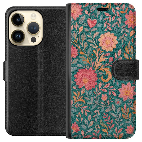Apple iPhone 14 Pro Tegnebogsetui Floral Dream