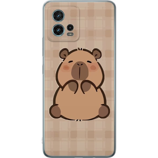 Motorola Moto G72 Läpinäkyvä kuori Mobilskal kawaii capybara flera figurer japansk stil