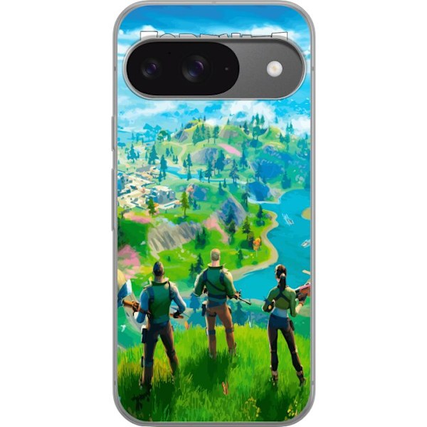 Google Pixel 9 Pro Genomskinligt Skal Fortnite