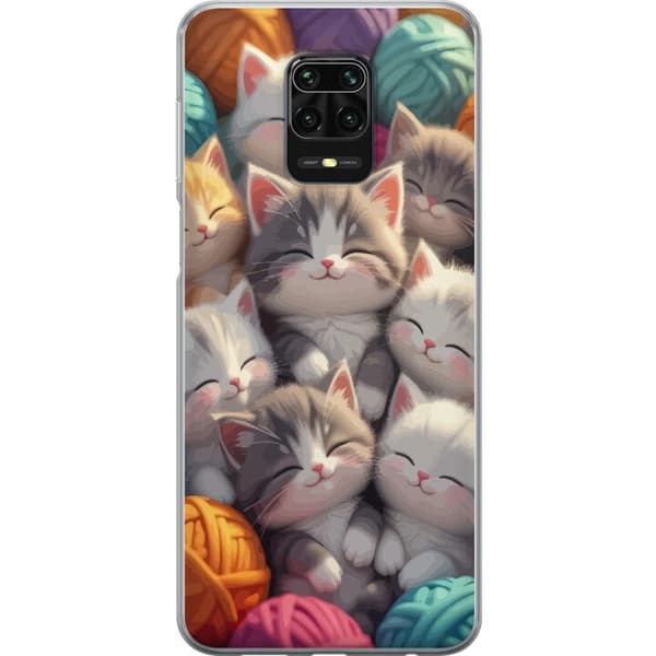 Kompatibelt Mobildeksel til Xiaomi Redmi Note 9S Sovande kattungar beige