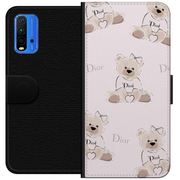 Xiaomi Redmi Note 9 4G Tegnebogsetui Teddy Dior Vibes - luksur