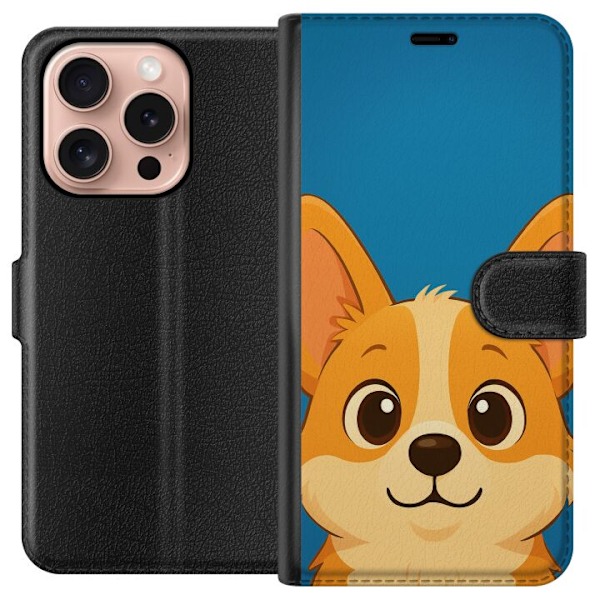 Apple iPhone 16 Pro Plånboksfodral Hello Corgi
