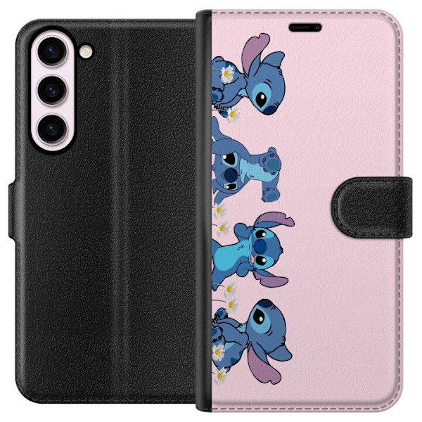 Samsung Galaxy S23+ Plånboksfodral Stitch Skratt & Bus – Perfekt för Mobilskal eller Poster