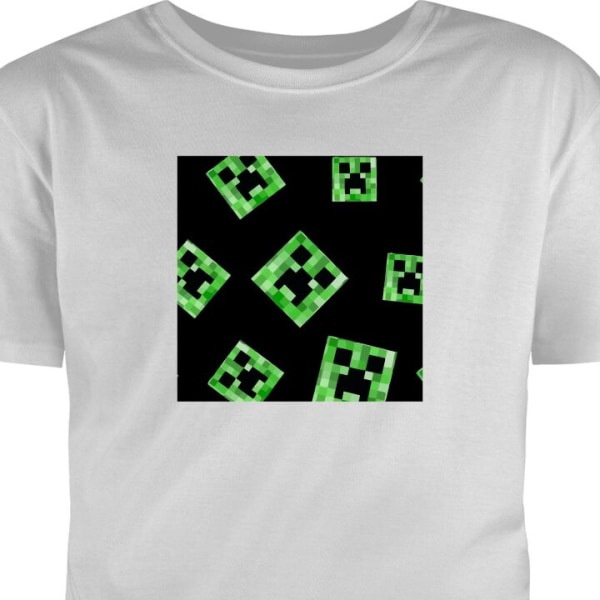 Barn T-shirt Minecraft grå 7-8 År