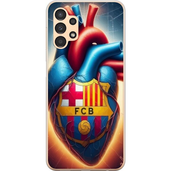 Samsung Galaxy A13 Läpinäkyvä kuori FCB Sydän