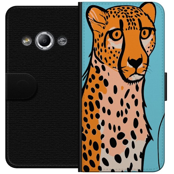 Samsung Galaxy Xcover 3 Tegnebogsetui Overrasket Leopard