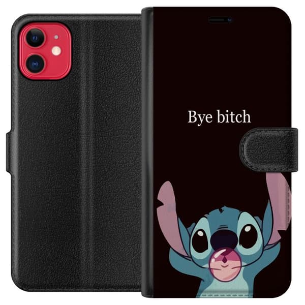 Kompatibel Tegnebogsetui til Apple iPhone 11 Bye bitch, Stitch