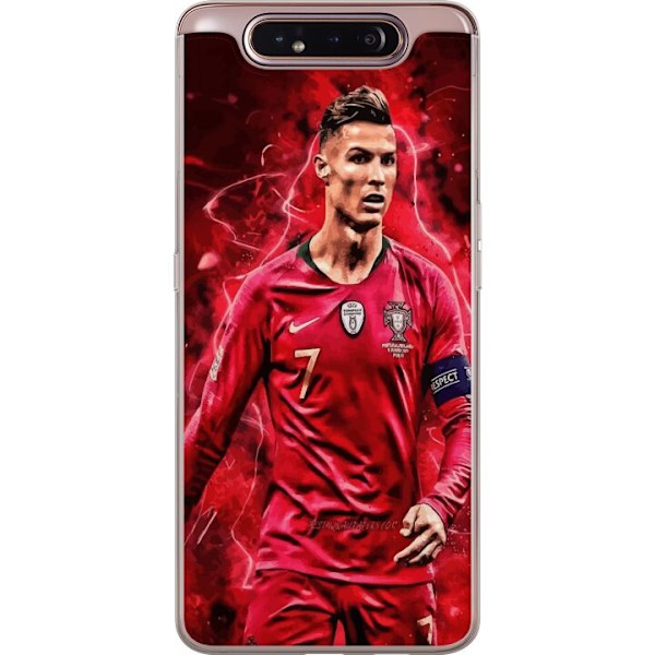 Samsung Galaxy A80 Genomskinligt Skal Ronaldo Skills – CR7 Design för Äkta Supporters
