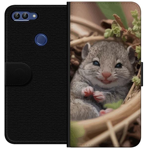 Huawei P smart Plånboksfodral Råtta Leende Djurmotiv Stadsmotiv Urban Grafisk Design Populärt Roligt Motiv Art Stil