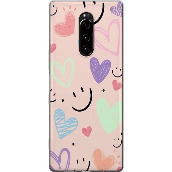 Sony Xperia 1 Gennemsigtig cover Glat mønster