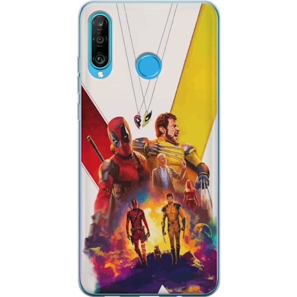 Huawei P30 lite Läpinäkyvä kuori Wolverine Deadpool