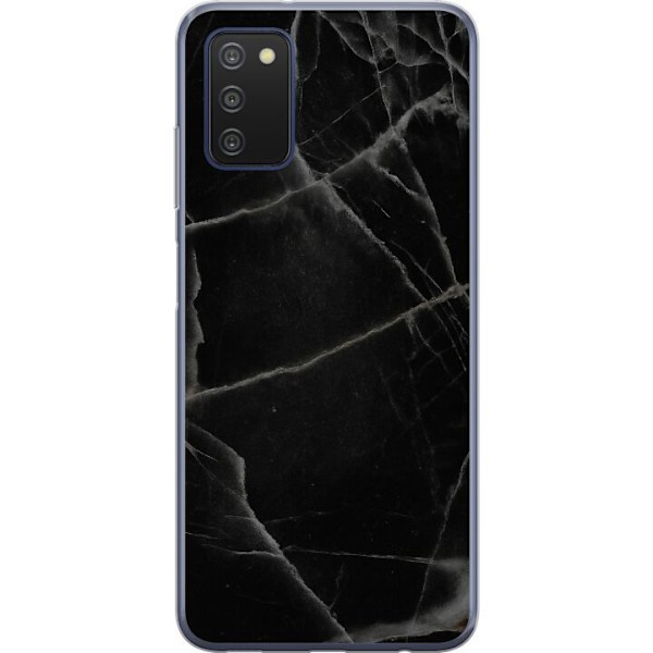 Samsung Galaxy A03s Gennemsigtig cover Sort marmor