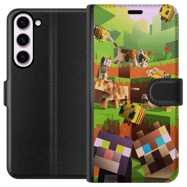Kompatibelt Plånboksfodral till Samsung Galaxy S23+ MineCraft