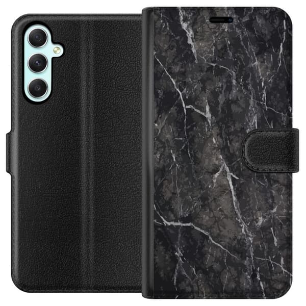 Kompatibel Tegnebogsetui til Samsung Galaxy A34 Marmor