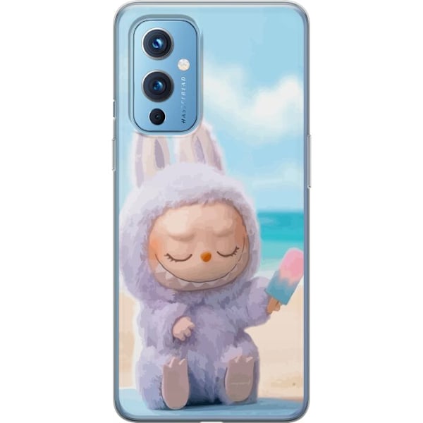 OnePlus 9 Läpinäkyvä kuori Labubu Vaaleanpunainen Tunnelma