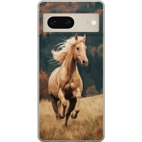 Google Pixel 7 Gennemsigtig cover Løbende Hest