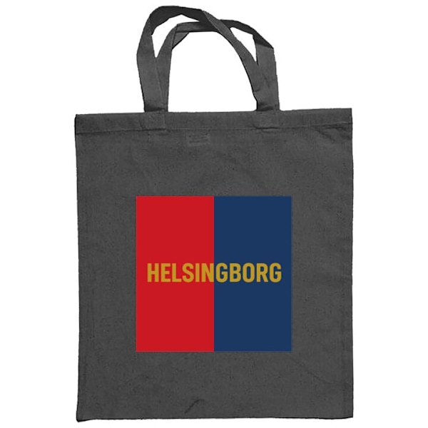 Tygpåse | Hållbar Shoppingväska i Tyg Helsingborg – fotboll Mörkgrå one size