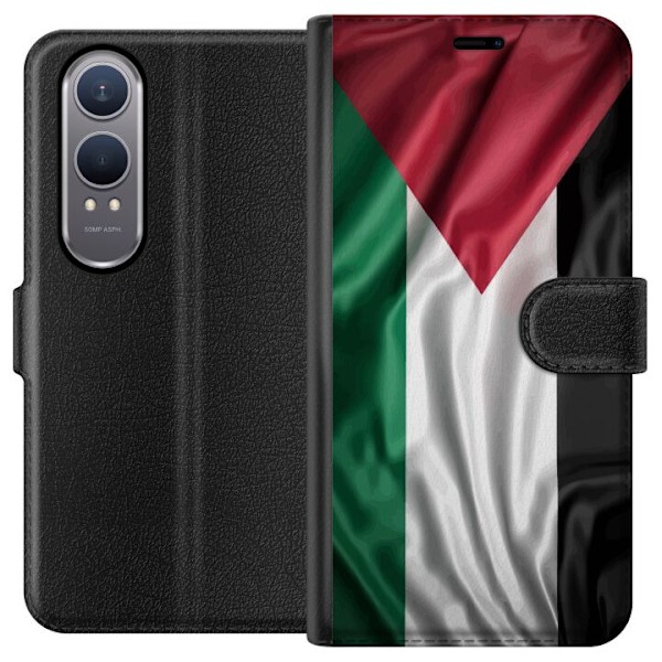 OnePlus Nord CE4 Lite Tegnebogsetui Palestinaflaget – ikonis