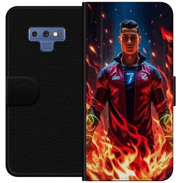 Samsung Galaxy Note9 Tegnebogsetui Ronaldo Inferno - fodboldhelt i flammer