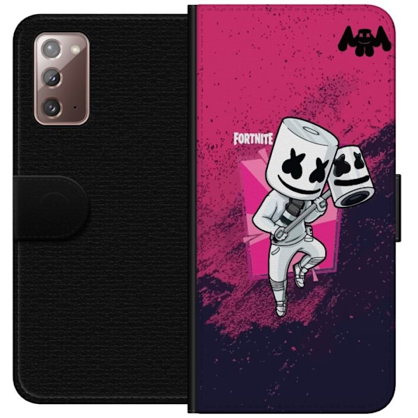 Samsung Galaxy Note20 Lompakkokotelo Marshmello Fortnite Skin Emote Gaming DJ Hahmo Suosittu Aihe Lapsi Nuori Trendi